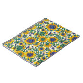 Sunflowers. Ukrainian folk art pattern. ノートブック (左側)