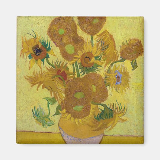 Sunflowers, Vincent van Gogh, 1889 マグネット (正面)