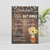 Sunflowers We do BBQ Couple Shower Country Wedding 招待状 (スタンド正面)