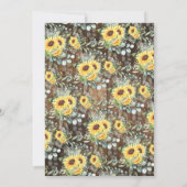 Sunflowers We do BBQ Couple Shower Country Wedding 招待状 (裏面)