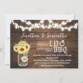 Sunflowers Western Before I do BBQ Couples Shower 招待状 (正面)