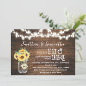 Sunflowers Western Before I do BBQ Couples Shower 招待状 (スタンド正面)