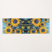 Sunflowers Wildflowers Flower Mixed Media Design ヨガマット (裏面(横))