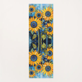 Sunflowers Wildflowers Flower Mixed Media Design ヨガマット