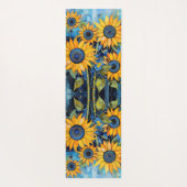 Sunflowers Wildflowers Flower Mixed Media Design ヨガマット (裏面)