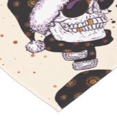 sunglassが付いているサンタのかわいいスカル ショートテーブルランナー (コーナー)