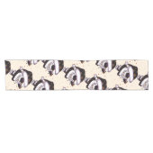 sunglassが付いているサンタのかわいいスカル ショートテーブルランナー (横)