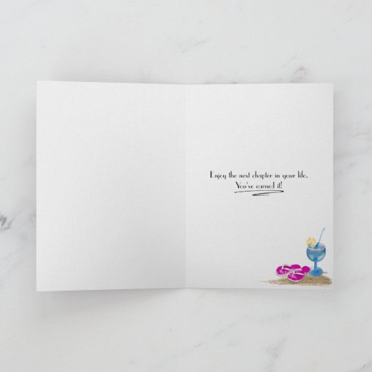 Sunglasses and Flip-Flops Retirement カード (内部)