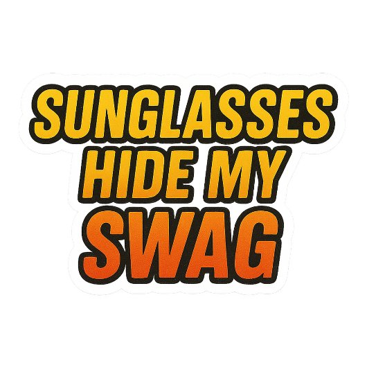 Sunglasses Hide My Swag – Cool Attitude Sticker fo パーカ