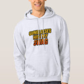 Sunglasses Hide My Swag – Cool Attitude Sticker fo パーカ (正面)