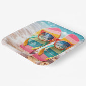 Sunglasses On Flip-flops In Beach Sand ペーパープレート (傾斜あり)