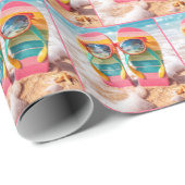Sunglasses On Flip-flops In Beach Sand ラッピングペーパー (ロールコーナー)