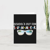 Sunglasses Palm Tree Beach School Out For Summer カード (正面)