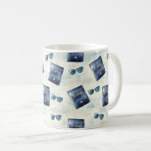 Sunglasses Travel Blue Passport コーヒーマグカップ (正面右)