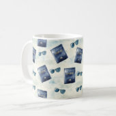 Sunglasses Travel Blue Passport コーヒーマグカップ (正面左)