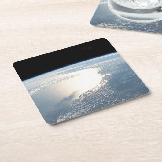 Sunglintはメキシコ湾を反射する スクエアペーパーコースター (アングル)