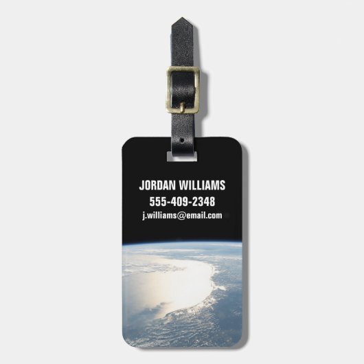 Sunglintはメキシコ湾を反射する ラゲッジタグ (正面縦)