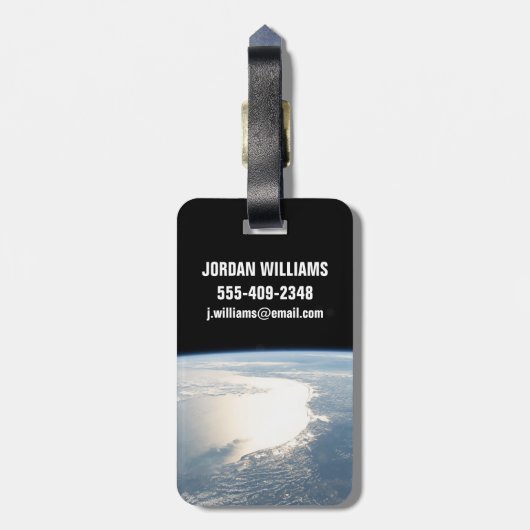 Sunglintはメキシコ湾を反射する ラゲッジタグ (裏面縦)