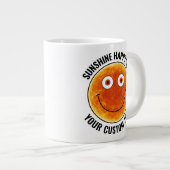 Sunhine Happy Face Personalized Custom Giant Mug ジャンボコーヒーマグカップ (正面右)