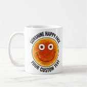 Sunhine Happy Face Personalized Custom Mug コーヒーマグカップ (左)