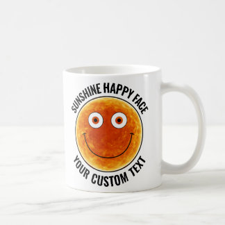 Sunhine Happy Face Personalized Custom Mug コーヒーマグカップ