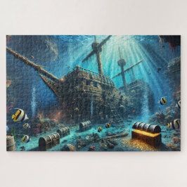 Sunken Pirate Shipwreck Nautical Deep Sea Treasure ジグソーパズル