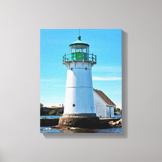 Sunken Rock Light house, New York Canvas Print キャンバスプリント (正面)