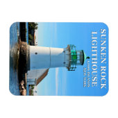 Sunken Rock Light house, New York Flexi Magnet マグネット (横)