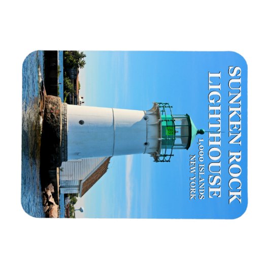 Sunken Rock Light house, New York Flexi Magnet マグネット (横)