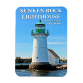 Sunken Rock Light house, New York Flexi Magnet マグネット (縦)