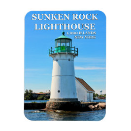 Sunken Rock Light house, New York Flexi Magnet マグネット