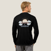 Sunkissed Unbothered Aesthetic トライブレンドTシャツ (背面全体)