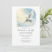 Sunlight Dove Funeral Celebration Invitation 招待状 (スタンド正面)