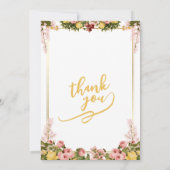 Sunlight & Greenery Wedding Invite 招待状 (裏面)