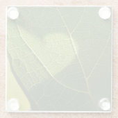 Sunlight Heart Leaf Glass Coaster ガラスコースター (裏面)