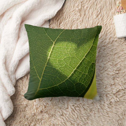 Sunlight Heart Leaf Pillow クッション (ブランケット)
