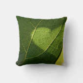 Sunlight Heart Leaf Pillow クッション (正面)