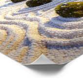 Sunlight & Shadows - Raked Gravel Zen Garden ポスター (角)