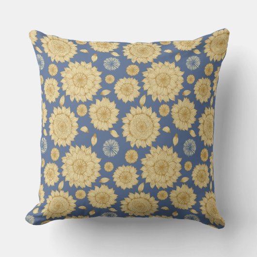 Sunlight Stillness II in Country Blue クッション (正面)