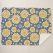 Sunlight Stillness II in Country Blue シェルパブランケット (正面(横))