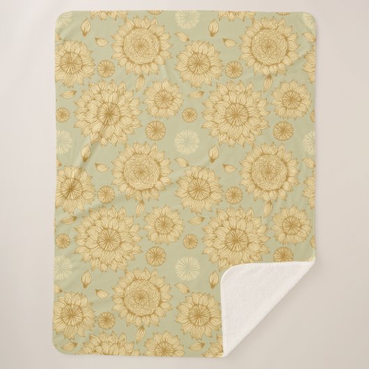 Sunlight Stillness II in Light Olive シェルパブランケット (正面)