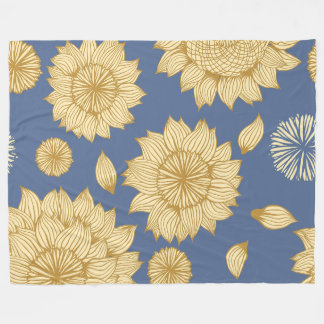 Sunlight Stillness in Country Blue Fleece Blanket フリースブランケット