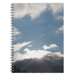 Sunlight Through Dark Clouds Spiral Photo Notebook ノートブック