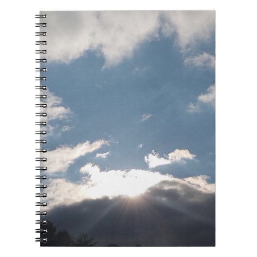 Sunlight Through Dark Clouds Spiral Photo Notebook ノートブック (正面)