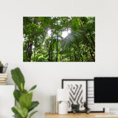 Sunlight Through Rainforest Canopy Tropical Green ポスター (ホームオフィス)