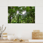 Sunlight Through Rainforest Canopy Tropical Green ポスター (キッチン)