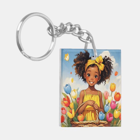 「SUNLIT開花」 キーホルダー (正面左)