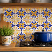 Sunlit Algarve Handcrafted Portuguese Blue Yellow タイル