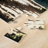 Sunlit anime forest glade ジグソーパズル (側面)