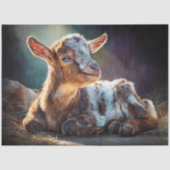 Sunlit Baby Goat Farm Portrait 薄葉紙 (正面)
